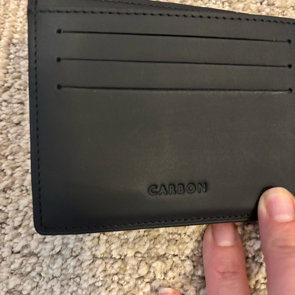 Carbon Black Men’s Bifold Wallet​ - Picture 3 of 5